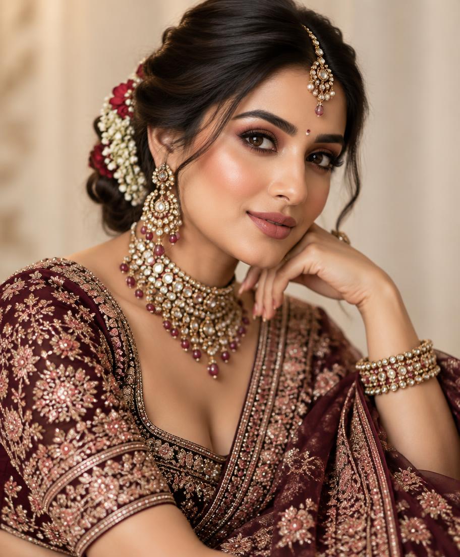 Bride with HIGHLIGHT bridal makeup